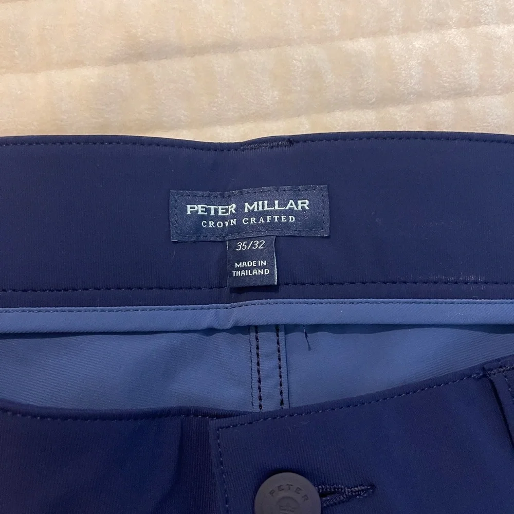 Peter Millar Men's Navy Blue Bingham Performance Pants 35x32 NWT - Picture 7 of 10